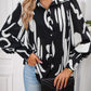 Bohemian Printed Loose Lantern Sleeve Blouse
