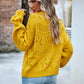 Bohemian Women's Open Knit Lantern Sleeve Sweater