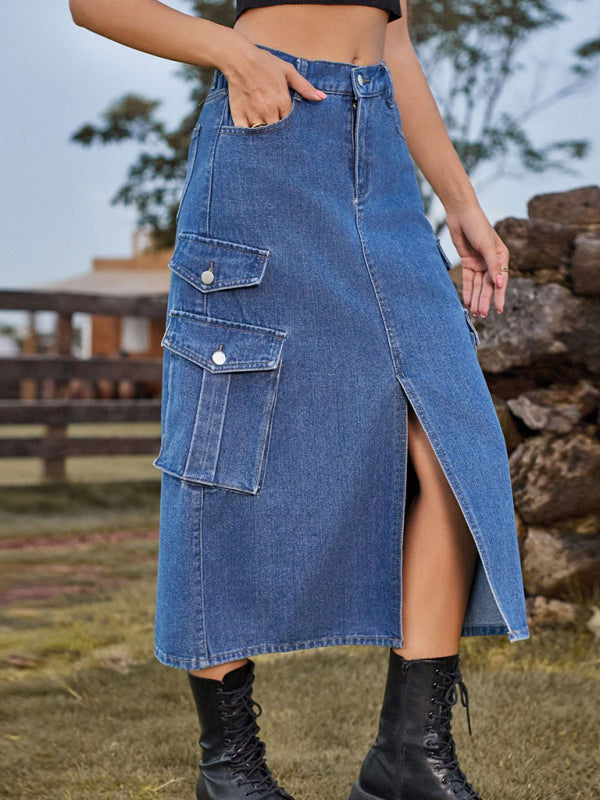 Denim midi skirt 4xl discount
