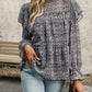 Bohemian Floral Long Flutter Sleeve Romantic Blouse