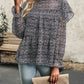 Bohemian Floral Long Flutter Sleeve Romantic Blouse