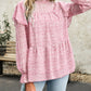 Bohemian Floral Long Flutter Sleeve Romantic Blouse
