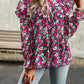 Bohemian Floral Long Flutter Sleeve Romantic Blouse