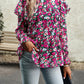 Bohemian Floral Long Flutter Sleeve Romantic Blouse