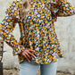 Bohemian Floral Long Flutter Sleeve Romantic Blouse