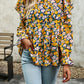 Bohemian Floral Long Flutter Sleeve Romantic Blouse