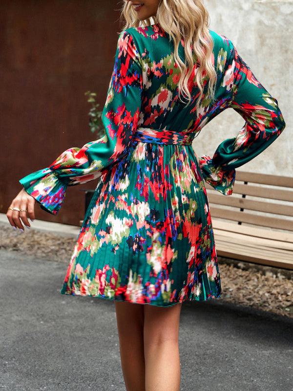 Fall floral wrap dress 2025