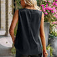Boho Cowlneck Sleeveless Leopard Print Blouse
