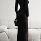 Boho Sexy Fit Square Neck Long Sleeve Maxi Dress