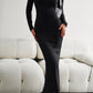 Boho Sexy Fit Square Neck Long Sleeve Maxi Dress