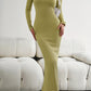 Boho Sexy Fit Square Neck Long Sleeve Maxi Dress