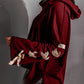 Bohemian Exposed Seam Loose Neck Lace Up Bell Sleeve Pullover