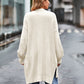 Boho Women's Solid Color Loose Knitted Cardigan Sweater with Pockets