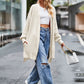 Boho Women's Solid Color Loose Knitted Cardigan Sweater with Pockets