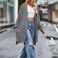 Boho Women's Solid Color Loose Knitted Cardigan Sweater with Pockets