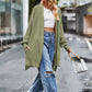 Boho Women's Solid Color Loose Knitted Cardigan Sweater with Pockets