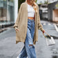 Boho Women's Solid Color Loose Knitted Cardigan Sweater with Pockets