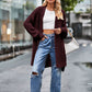 Boho Women's Solid Color Loose Knitted Cardigan Sweater with Pockets