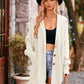 Boho Women's Solid Color Pocket Long Cardigan Sweater Coat