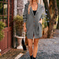 Boho Women's Solid Color Pocket Long Cardigan Sweater Coat