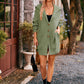 Boho Women's Solid Color Pocket Long Cardigan Sweater Coat