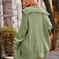 Boho Women's Solid Color Pocket Long Cardigan Sweater Coat