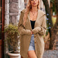 Boho Women's Solid Color Pocket Long Cardigan Sweater Coat