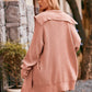 Boho Women's Solid Color Pocket Long Cardigan Sweater Coat
