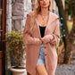 Boho Women's Solid Color Pocket Long Cardigan Sweater Coat