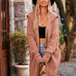Boho Women's Solid Color Pocket Long Cardigan Sweater Coat