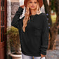 Boho Dolman Sleeve Solid Color Pocket Pullover Sweater