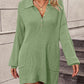 Boho Women's Solid Color Long Sleeve Sweater Dress