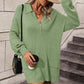 Boho Women's Solid Color Long Sleeve Sweater Dress