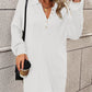Boho Women's Solid Color Long Sleeve Sweater Dress