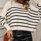 Boho Round Neck Knitted Pullover Striped SweaterBoho Round Neck Knitted Pullover Striped SweaterBoho Round Neck Knitted Pullover Striped Sweater