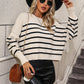 Boho Round Neck Knitted Pullover Striped SweaterBoho Round Neck Knitted Pullover Striped SweaterBoho Round Neck Knitted Pullover Striped Sweater