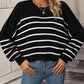 Boho Round Neck Knitted Pullover Striped SweaterBoho Round Neck Knitted Pullover Striped SweaterBoho Round Neck Knitted Pullover Striped Sweater