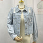 Boho Country Western Ripped Denim Rhinestone Tassel Cropped Jacket