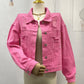 Boho Country Western Ripped Denim Rhinestone Tassel Cropped Jacket