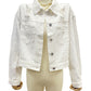 Boho Country Western Ripped Denim Rhinestone Tassel Cropped Jacket