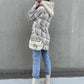 Bohemian Women's Plaid Flannel Hooded Shirt Jacket Coat