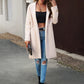 Bohemian Long Length Double Lapel Cardigan Blazer Jacket