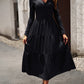 Women's Bohemian Autumn Long Sleeve V-Neck Empire Waist Dress