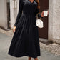 Women's Bohemian Autumn Long Sleeve V-Neck Empire Waist DressWomen's Bohemian Autumn Long Sleeve V-Neck Empire Waist Dress