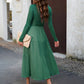 Women's Bohemian Autumn Long Sleeve V-Neck Empire Waist Dress