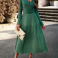 Women's Bohemian Autumn Long Sleeve V-Neck Empire Waist Dress