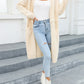 Bohemian Long Length Knit Cardigan Tassel Trim Duster