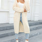 Bohemian Long Length Knit Cardigan Tassel Trim Duster