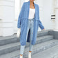 Bohemian Long Length Knit Cardigan Tassel Trim Duster