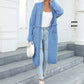 Bohemian Long Length Knit Cardigan Tassel Trim Duster